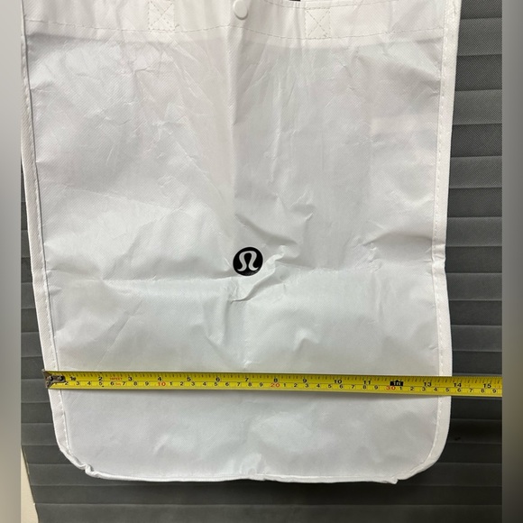 Large Lululemon reusable Bag Black and White logo Tote - Picture 8 of 9